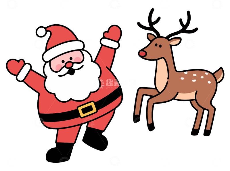 源文件下载【趣麦麦图】圣诞节可爱人物插画5