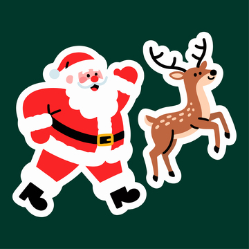 圣诞节可爱人物插画1