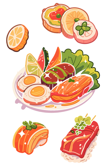 卡通美食插画合集