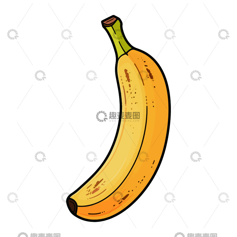 源文件下载【趣麦麦图】-卡通香蕉插画素材