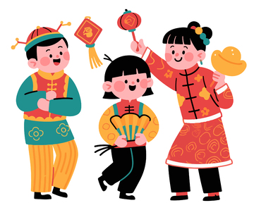 喜庆春节插画人物2