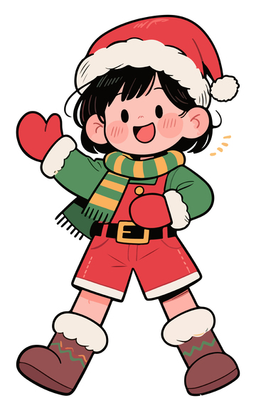 圣诞节可爱人物插画6