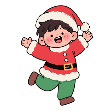 圣诞节可爱人物插画10