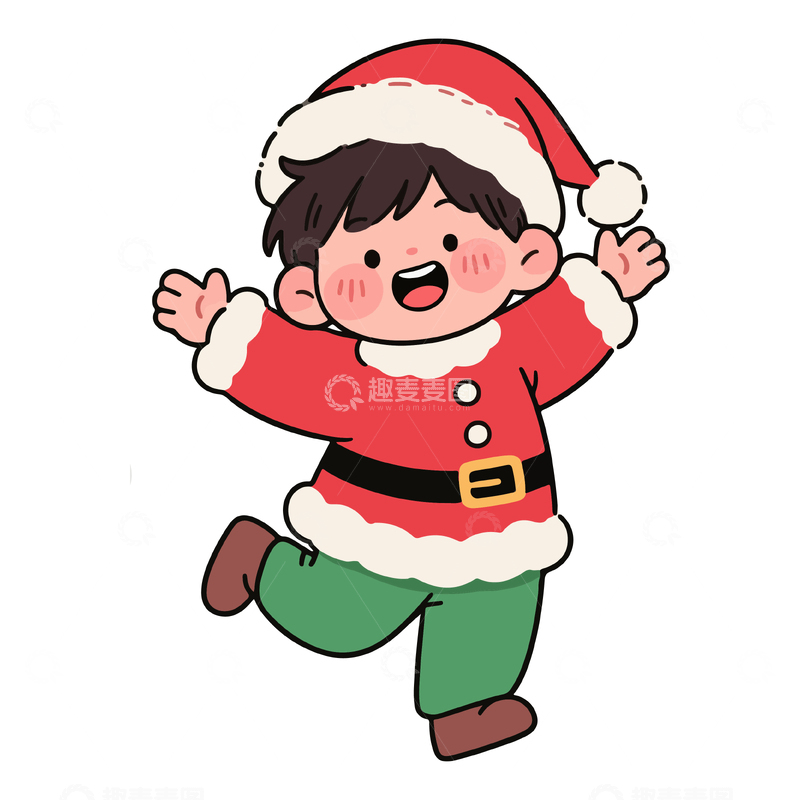 源文件下载【趣麦麦图】圣诞节可爱人物插画10