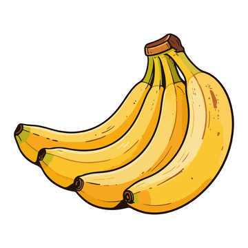 手绘香蕉矢量素材插画