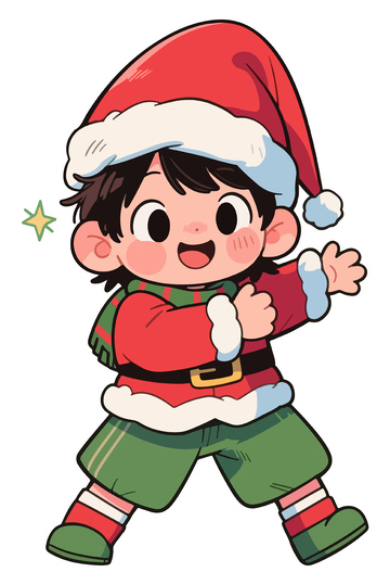 圣诞节可爱人物插画14
