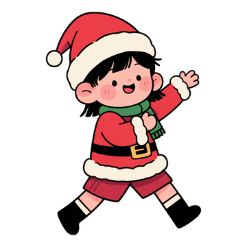 圣诞节可爱人物插画9