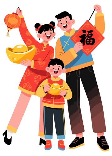 喜庆春节插画人物7