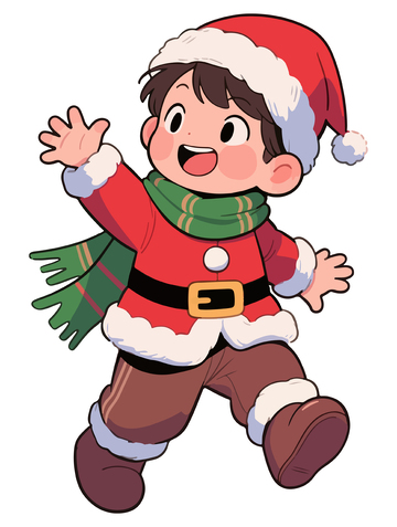 圣诞节可爱人物插画13