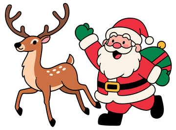 圣诞节可爱人物插画2