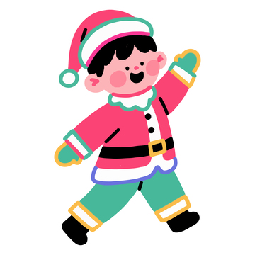 圣诞节可爱人物插画8