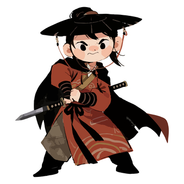 卡通古风武侠角色插画设计素材