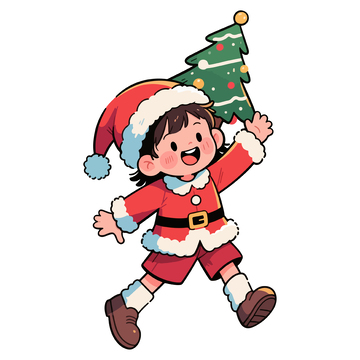 圣诞节可爱人物插画7