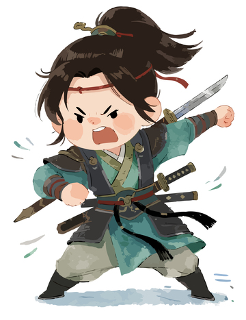 古风少年人物插画2