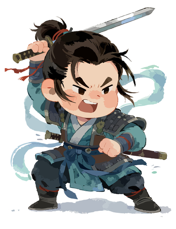 古风少年人物插画1