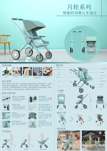 智能婴儿车设计展板源文件