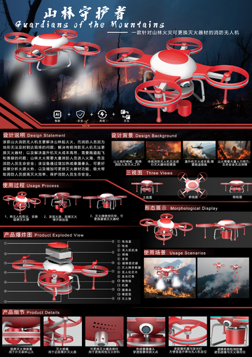 山林守护消防无人机设计展示