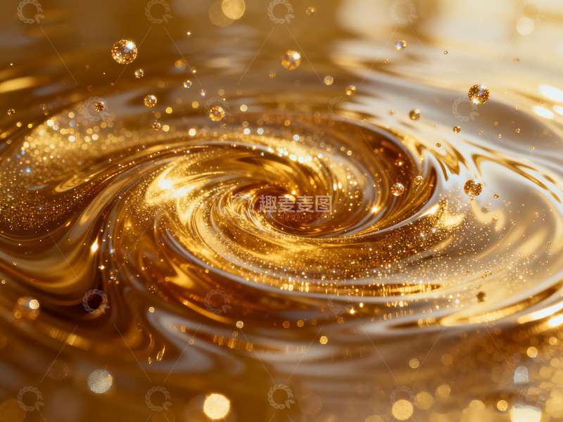 金色流体光泽背景0