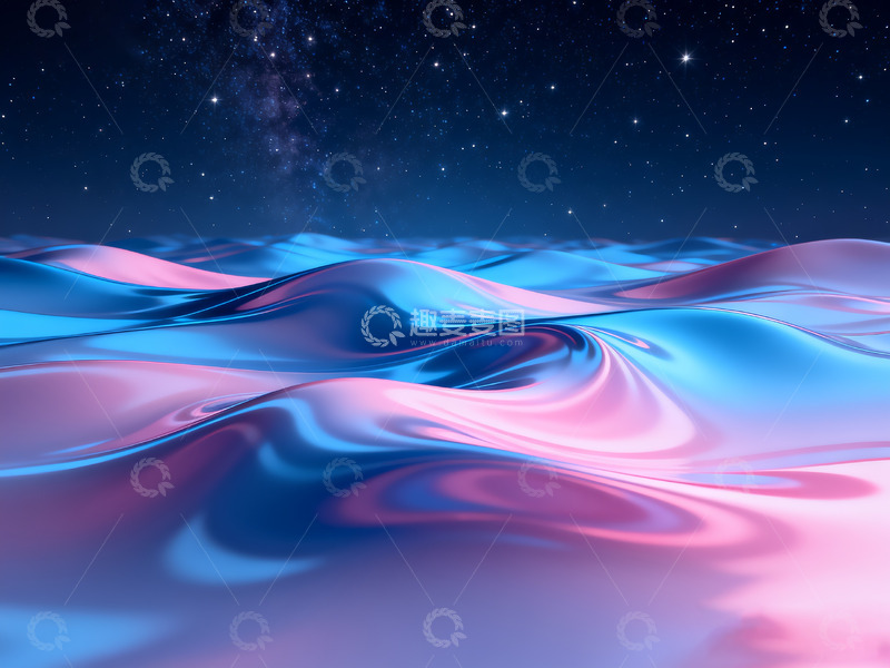 高清大图下载【趣麦麦图】紫色粉色渐变波纹背景
