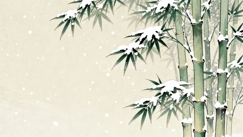 高清大图下载【趣麦麦图】冬日冬季大雪节气背景14