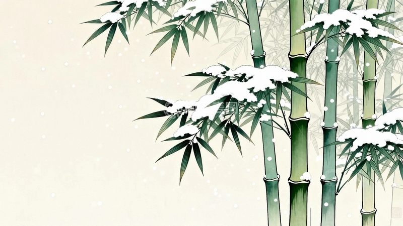 高清大图下载【趣麦麦图】冬日冬季大雪节气背景12