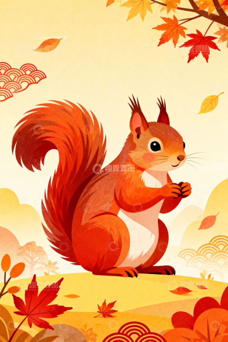 高清大图下载【趣麦麦图】秋天红叶风景背景14