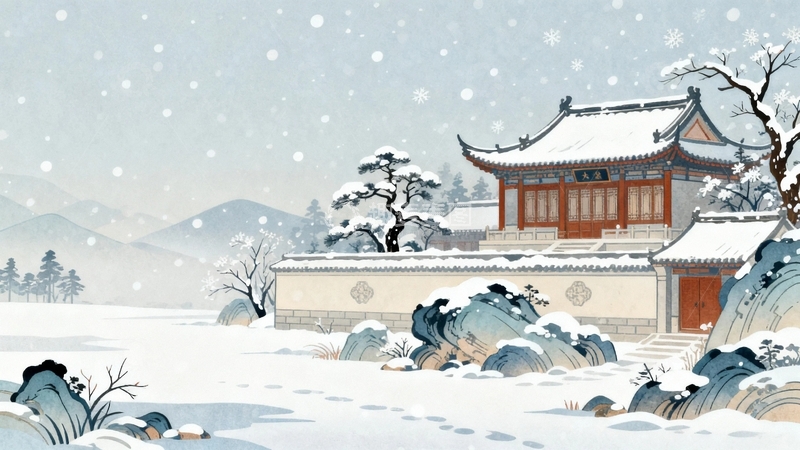 高清大图下载【趣麦麦图】冬日冬季大雪节气背景9