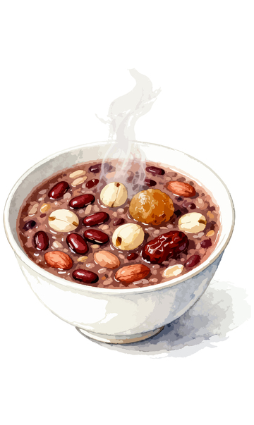 水彩风腊八粥插画设计素材