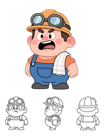 卡通IP工人形象