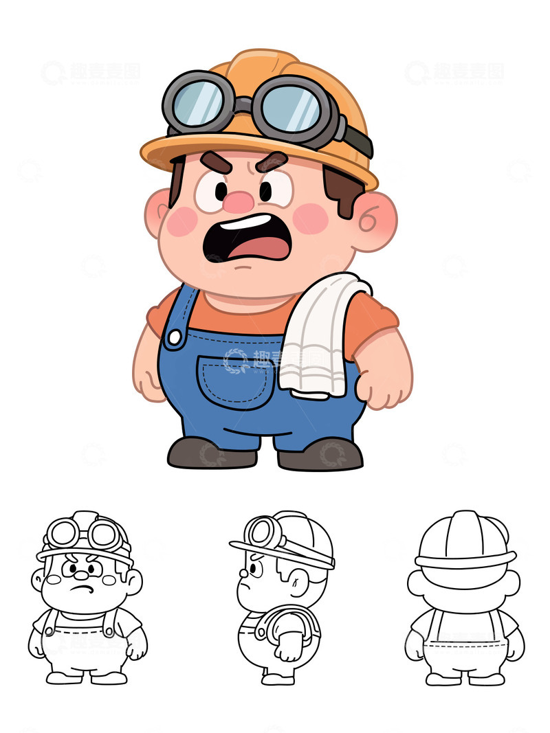 卡通IP工人形象