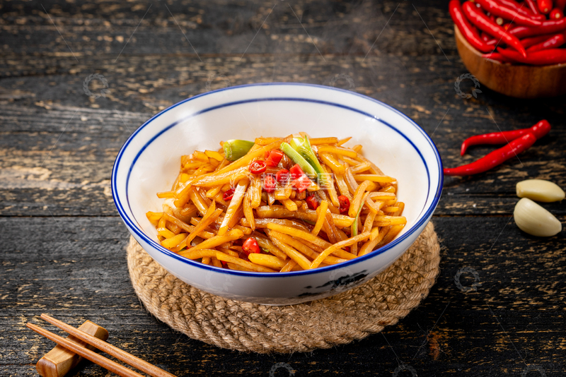 高清大图下载【趣麦麦图】香辣诱人的土豆丝