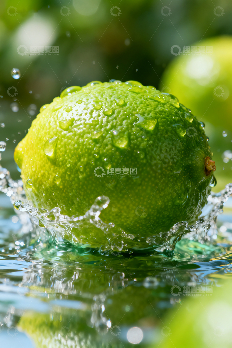 源文件下载【趣麦麦图】-水中的青柠檬3