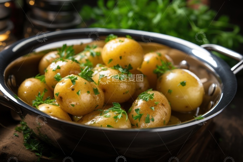 高清大图下载【趣麦麦图】一锅美味的煮土豆