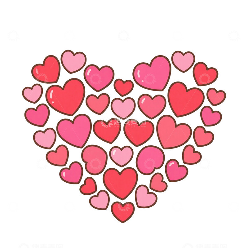 高清大图下载【趣麦麦图】感恩节元素爱心免抠元素