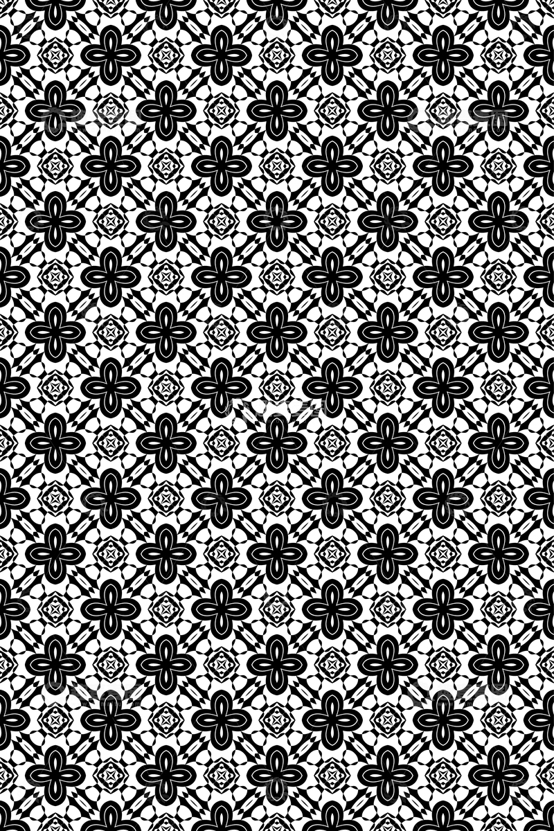 源文件下载【趣麦麦图】黑白简约几何无缝花型49