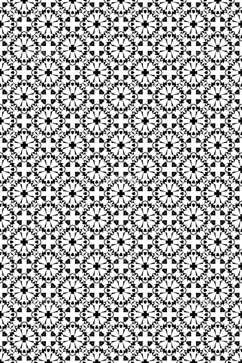 源文件下载【趣麦麦图】黑白简约几何无缝花型50