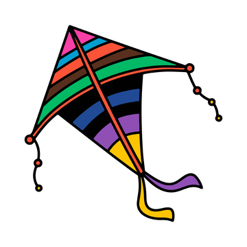 卡通风筝图案设计元素