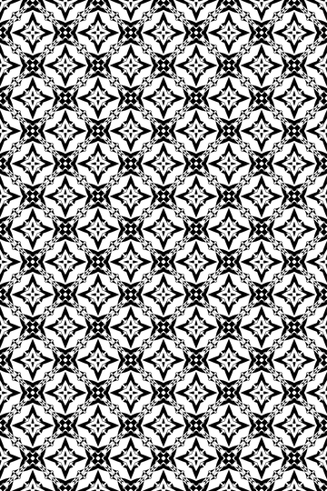 黑白简约几何无缝花型5