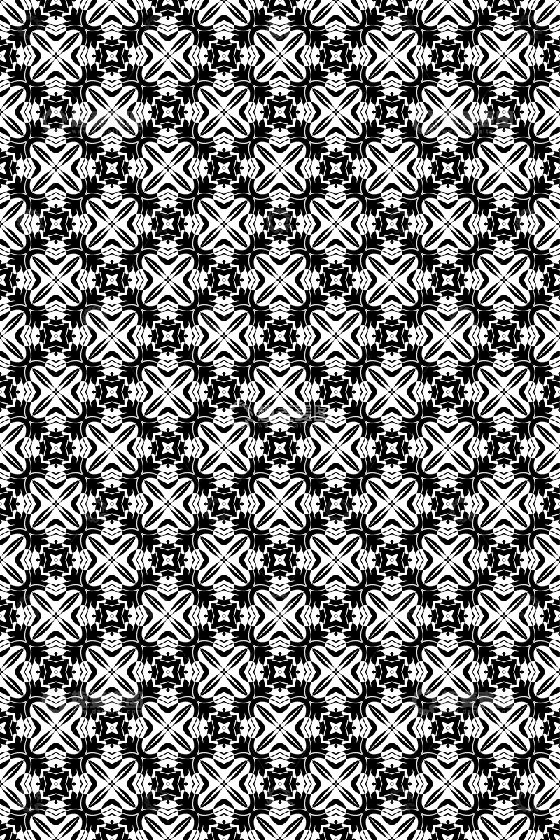 源文件下载【趣麦麦图】-黑白简约几何无缝花型38