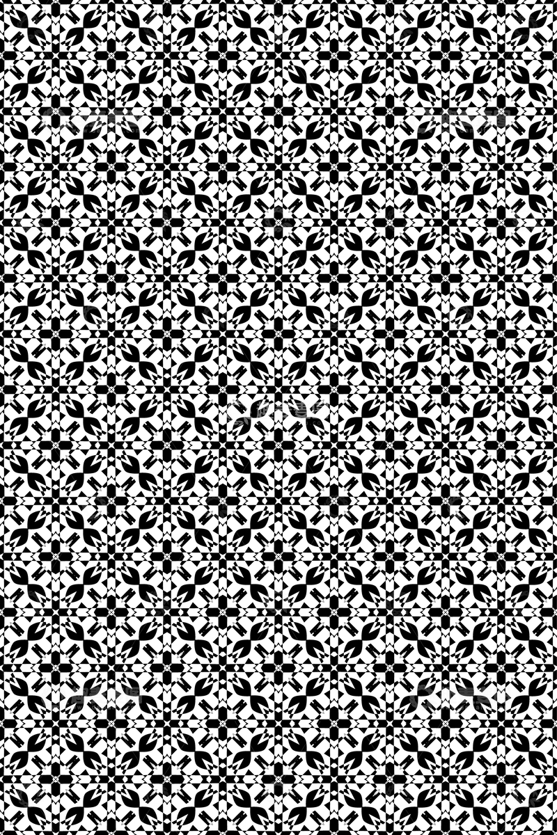 源文件下载【趣麦麦图】黑白简约几何无缝花型14