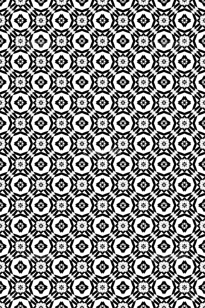 源文件下载【趣麦麦图】黑白简约几何无缝花型24