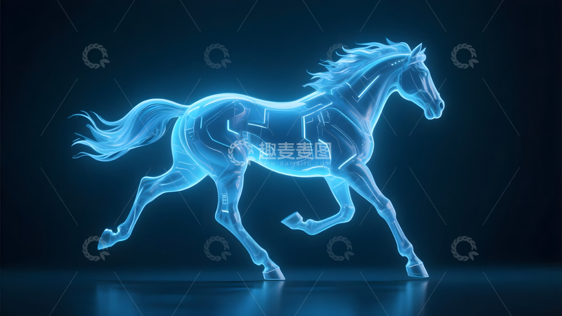 高清大图下载【趣麦麦图】-光马奔腾于未来世界释放创意动态张力