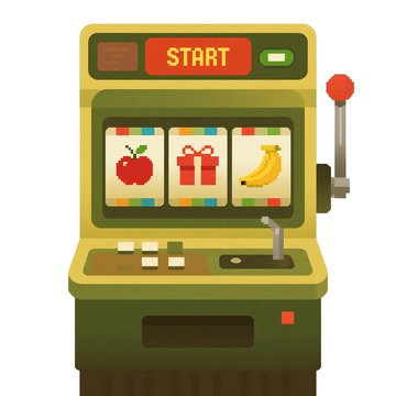像素风水果礼物主题老虎机1