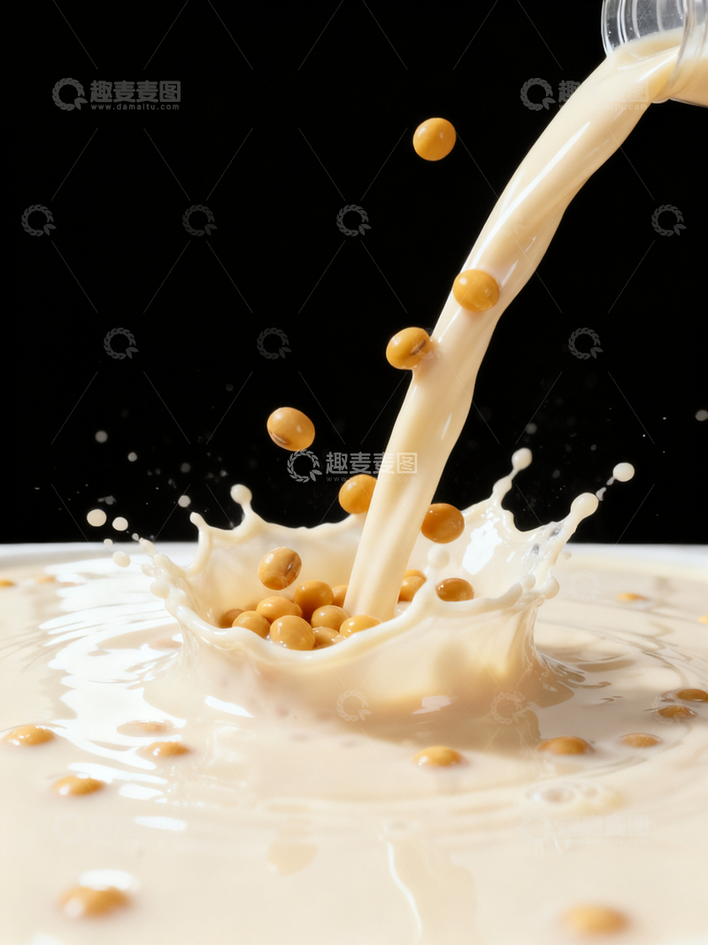 源文件下载【趣麦麦图】豆浆黄豆特写1