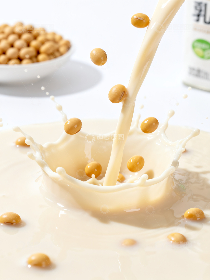 源文件下载【趣麦麦图】豆浆黄豆特写4