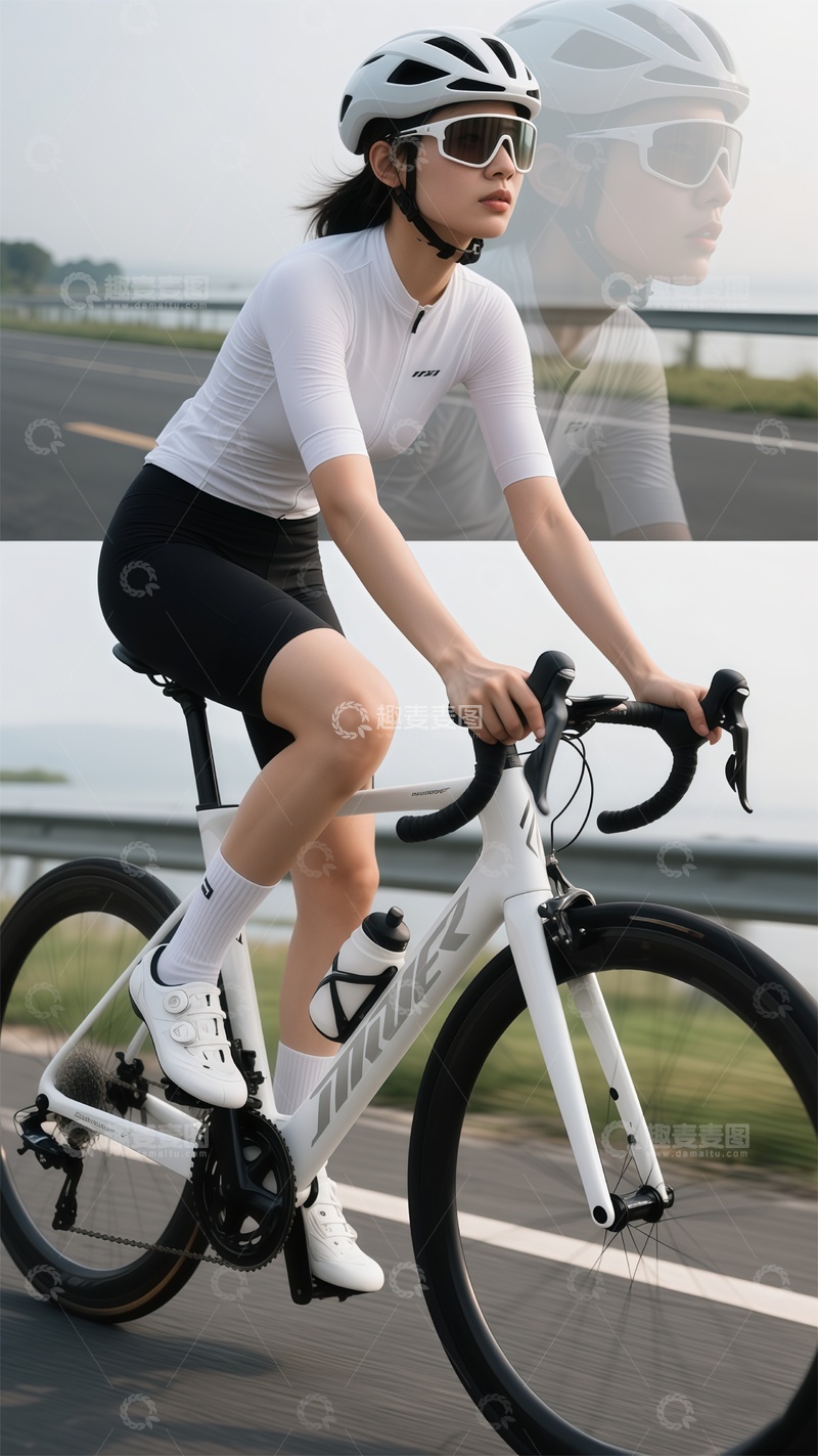 高清大图下载【趣麦麦图】骑行运动女性户外摄影