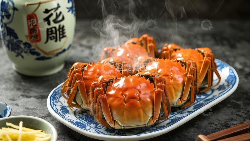 高清大图下载【趣麦麦图】花雕醉蟹中式美食摄影