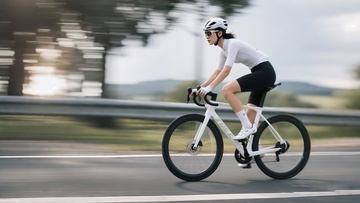 户外运动骑行者风景照