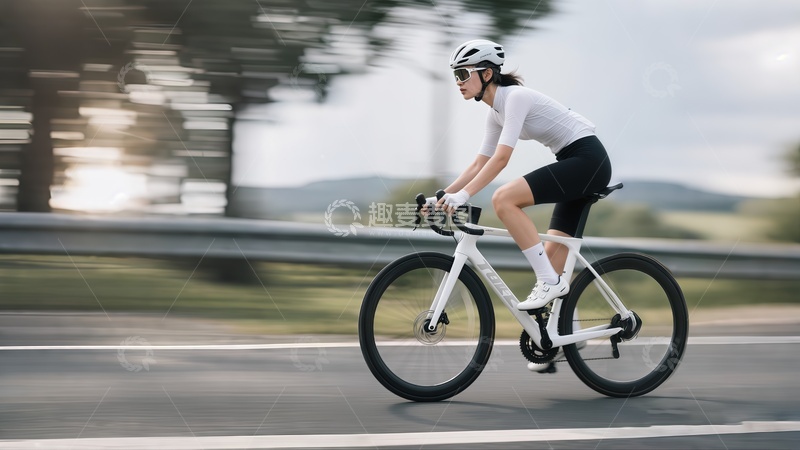 高清大图下载【趣麦麦图】户外运动骑行者风景照