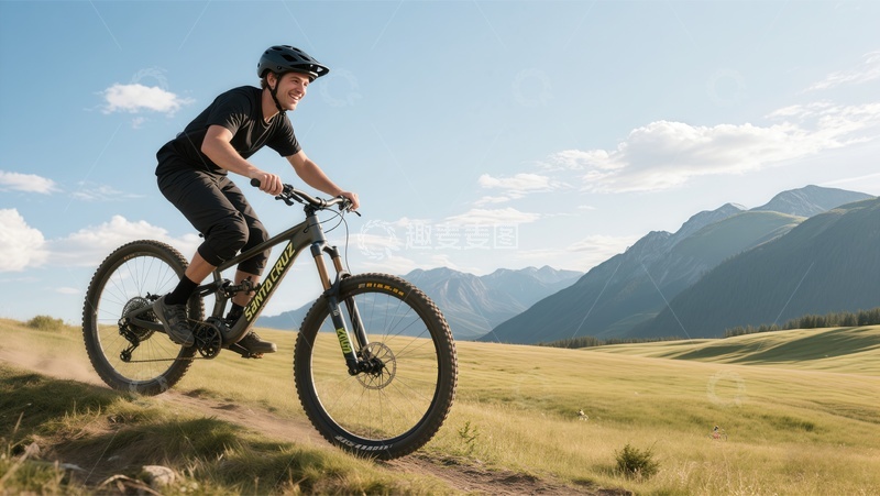 高清大图下载【趣麦麦图】山地车骑行风光